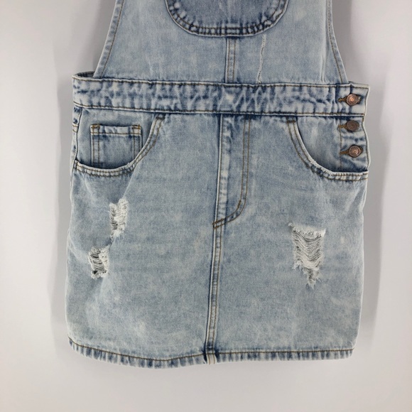 Forever 21 Distressed and Frayed Overalls Dress - Picture 3 of 13
